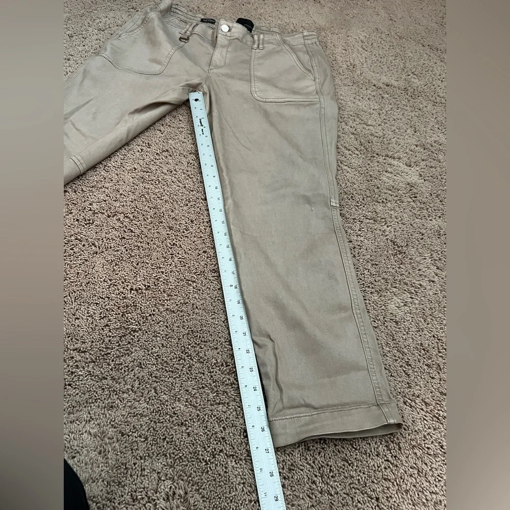 NWT new 14 WHBM mid rise everyday soft slim ankle utility pants sandstone tan